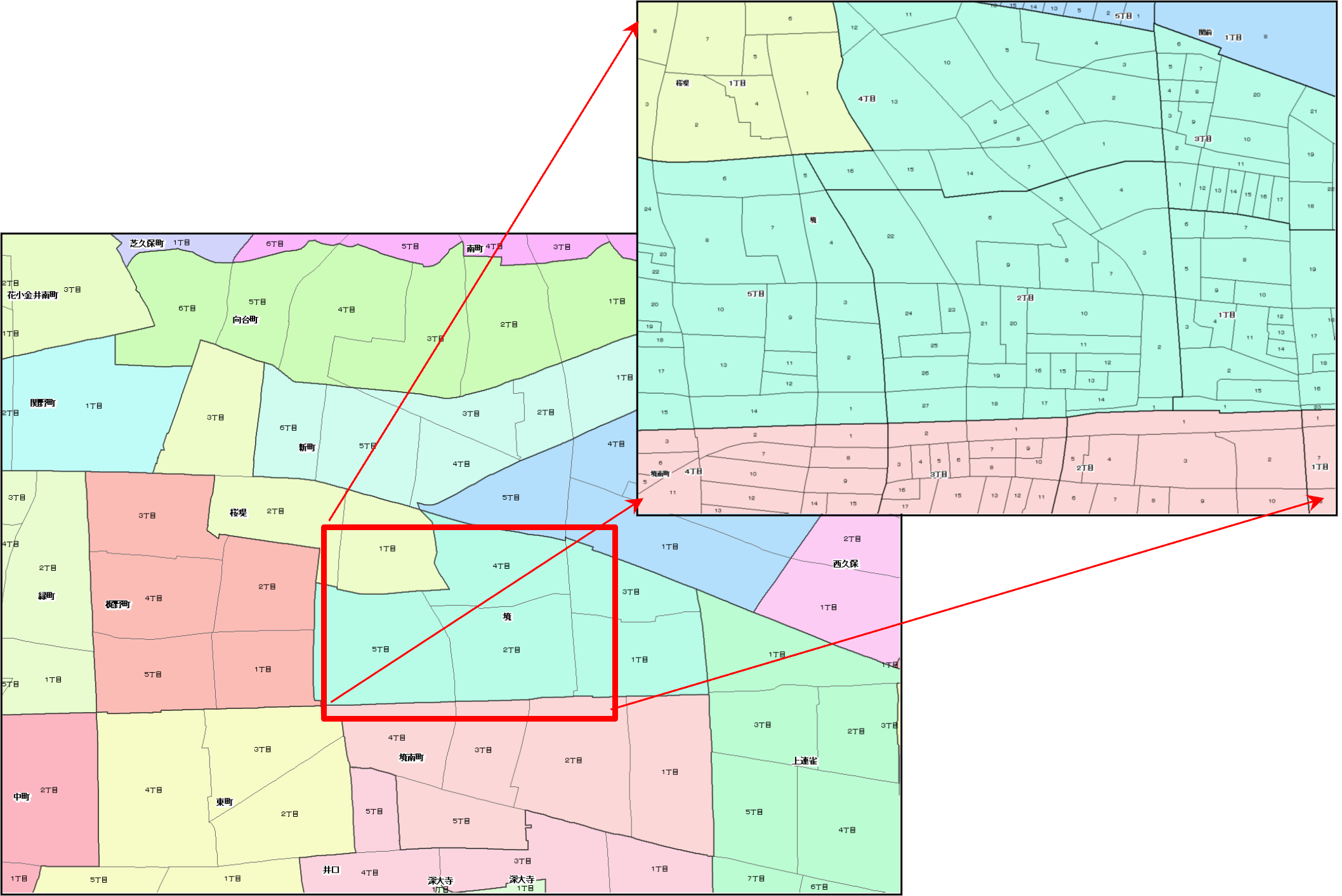 2500街区界地図