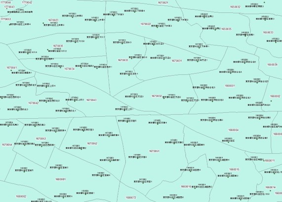 2500郵便番号界地図