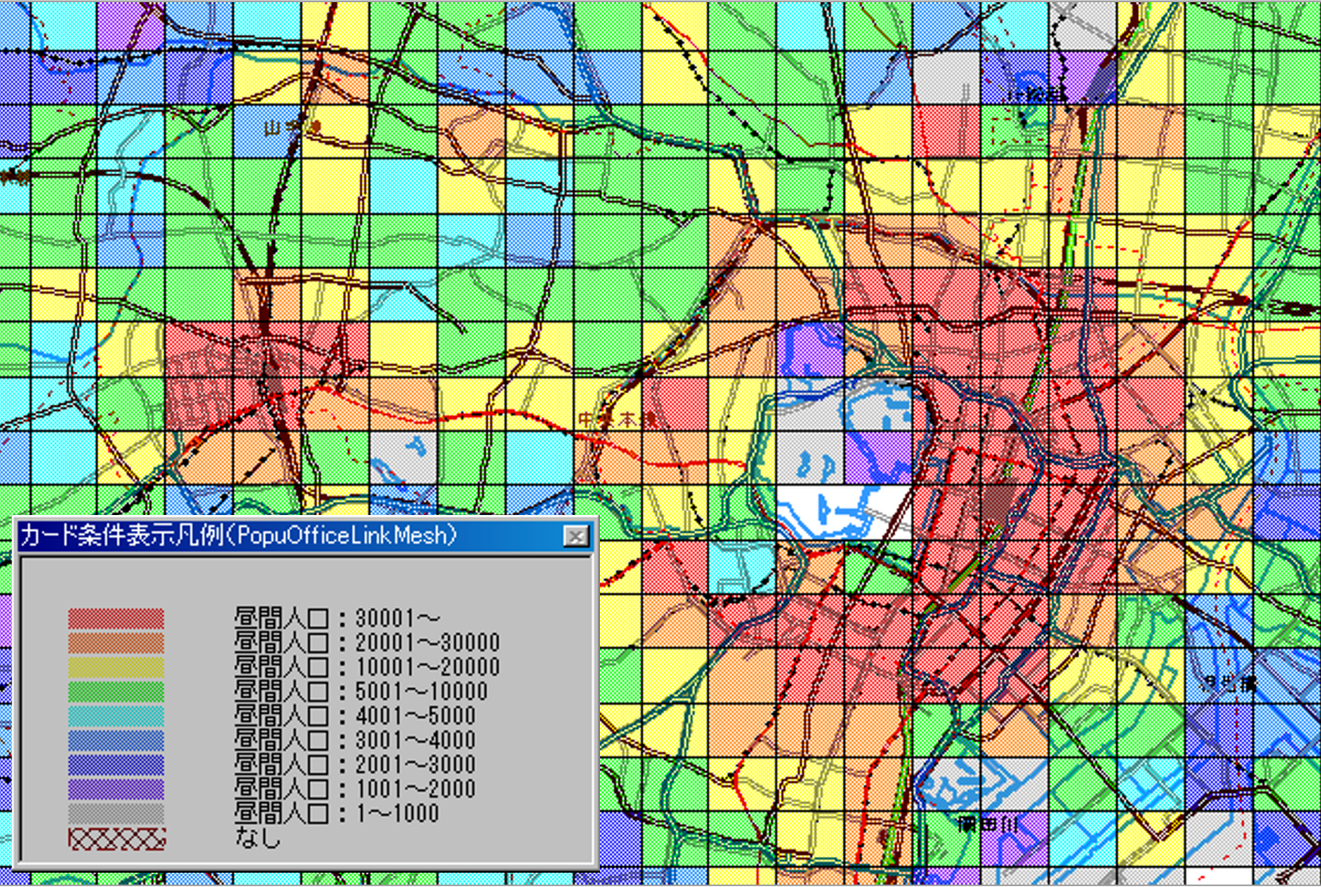TPopulation-Office Link 昼間人口(Mesh)